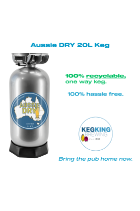 Aussie Dry 3.5% Beer in Recyclable 20L King Kegs